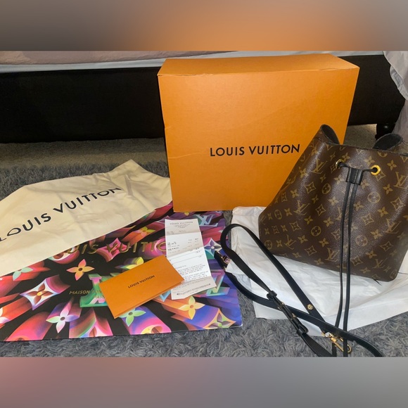 Louis Vuitton NeoNoe MM Noir. Black and Monogram. Good condition. - Picture 5 of 9